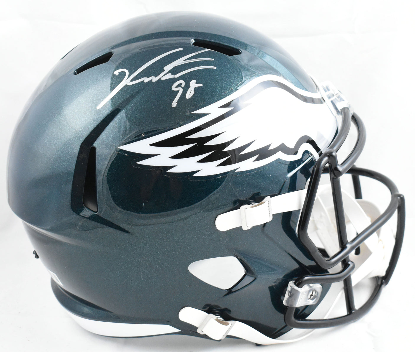 Jalen Carter Autographed Philadelphia Eagles F/S Speed Helmet-Beckett W Hologram
