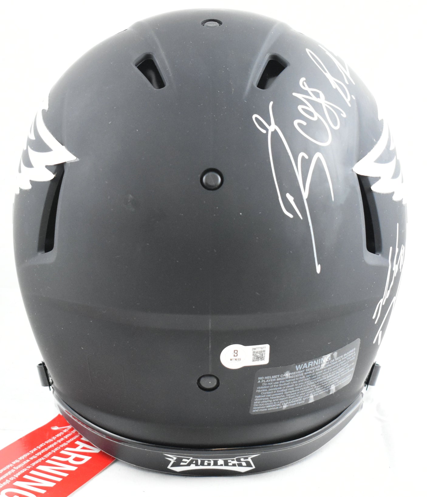 (6) Multi Player Signed Eagles F/S Eclipse Speed Authentic Helmet-Beckett W Holo