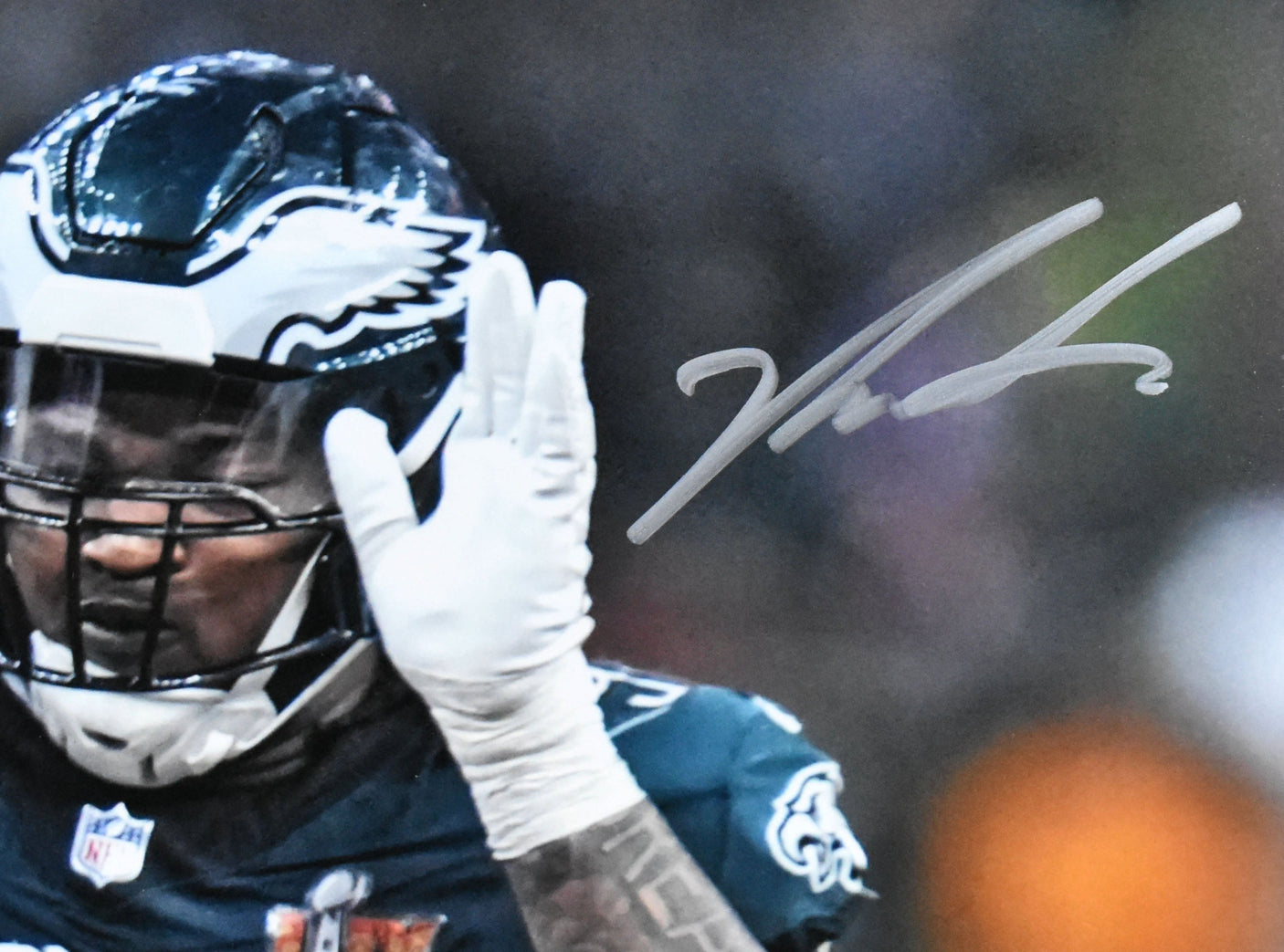 Jalen Carter Milton Wiliams Autographed Eagles 16x20 Sack Photo - Beckett W Holo