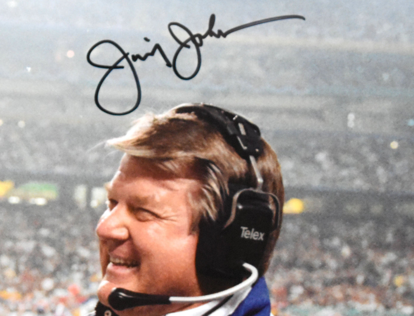 Emmitt Smith Jimmy Johnson Signed Cowboys 16x20 Celebration Photo-Beckett W Holo