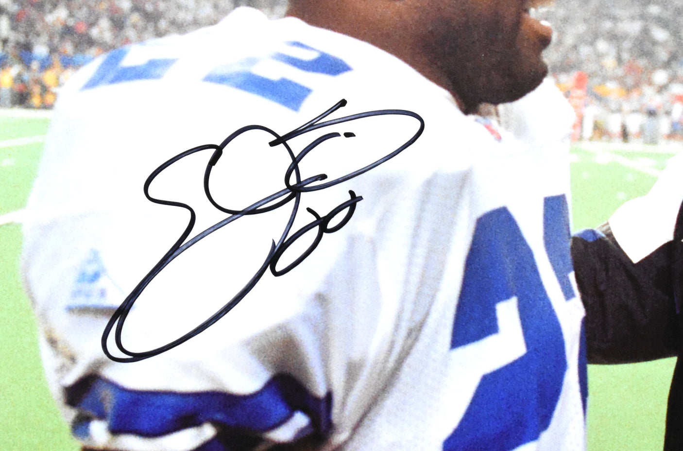 Emmitt Smith Jimmy Johnson Signed Cowboys 16x20 Celebration Photo-Beckett W Holo