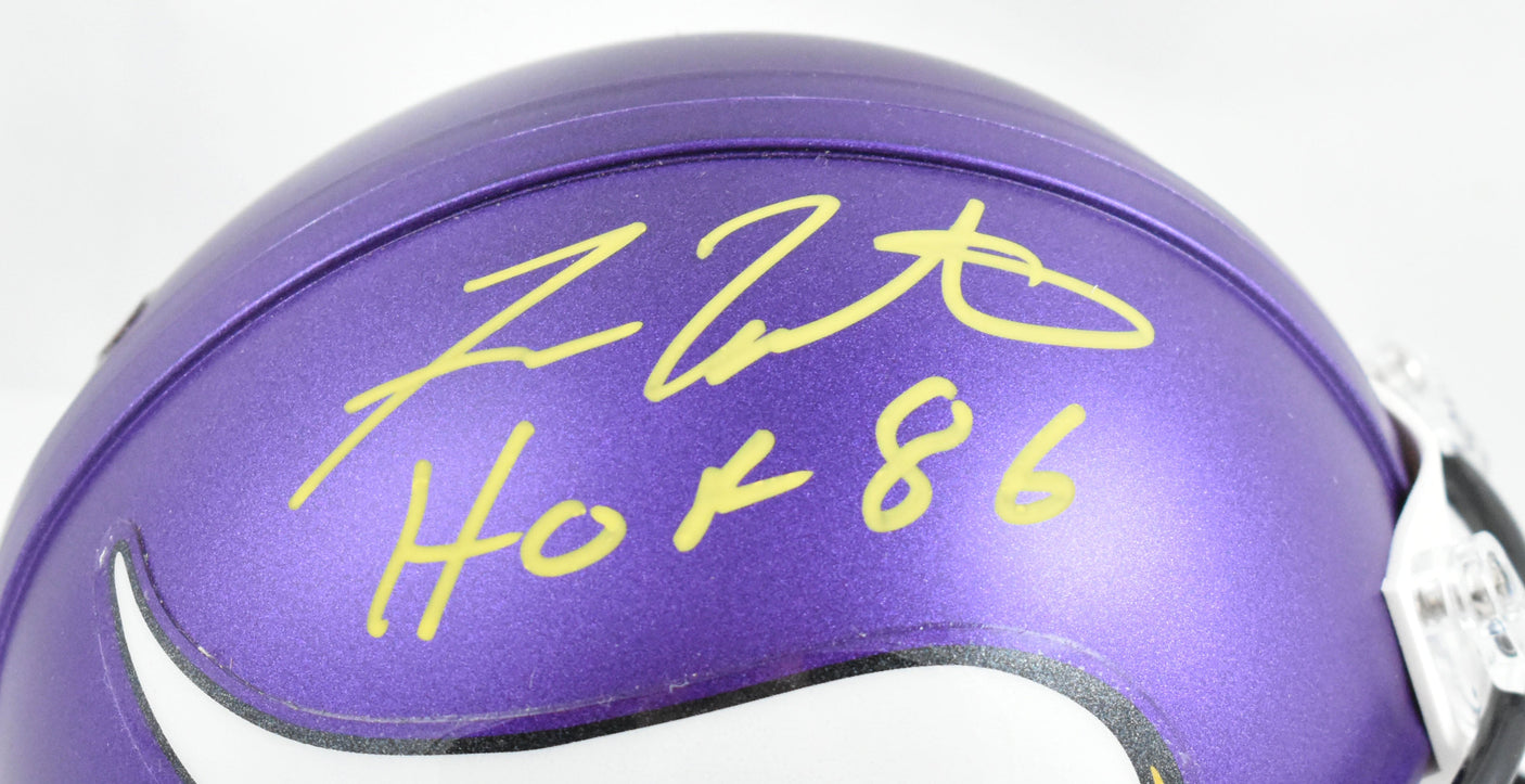 Fran Tarkenton Autographed Minnesota Vikings Mini Helmet w/HOF - Beckett W Holo