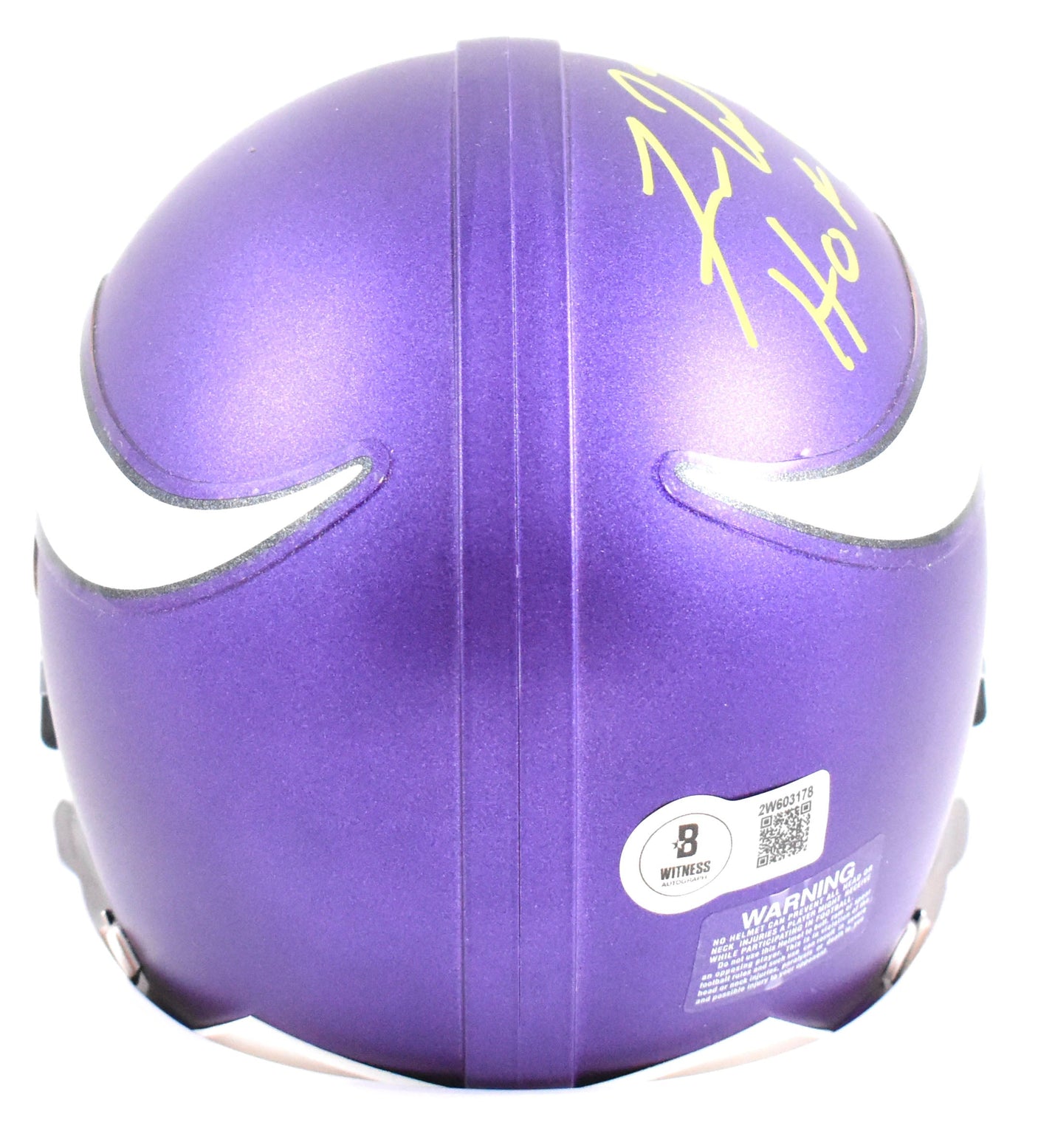 Fran Tarkenton Autographed Minnesota Vikings Mini Helmet w/HOF - Beckett W Holo