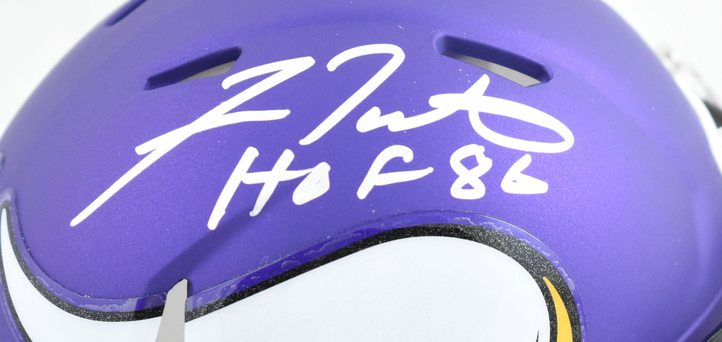 Fran Tarkenton Signed Minnesota Vikings Speed Mini Helmet w/HOF - Beckett W Holo