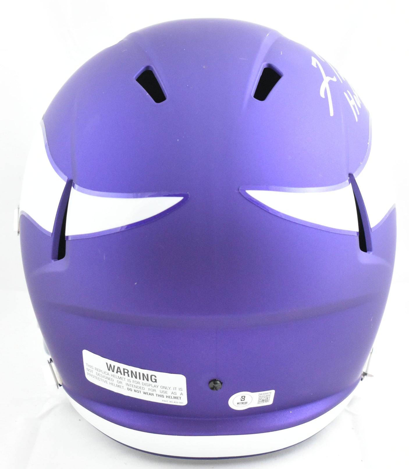 Fran Tarkenton Autographed Vikings F/S Tribute Speed Helmet w/HOF - Beckett W Holo