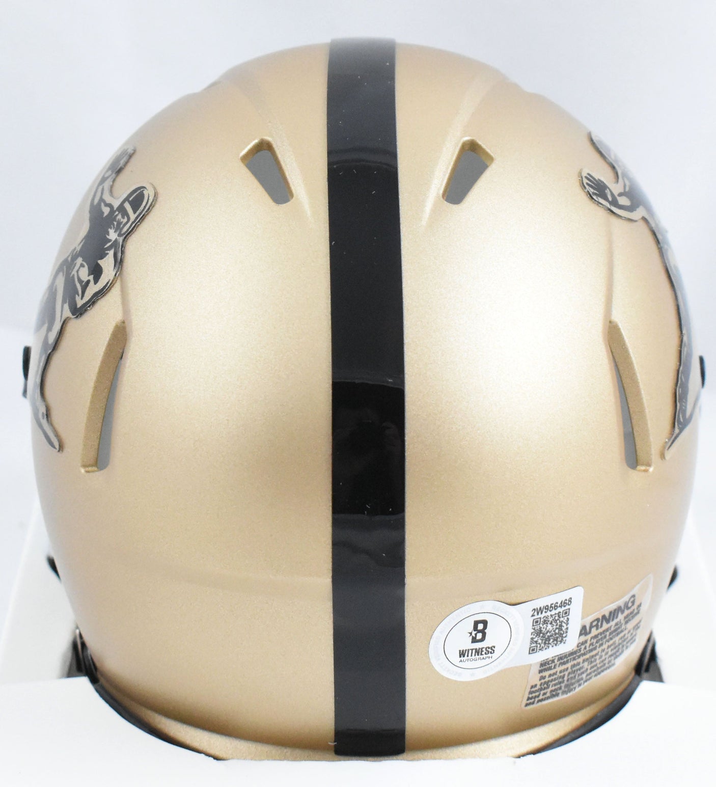 Johnny Manziel Autographed Heisman Speed Mini Helmet w/HT - Beckett W Hologram