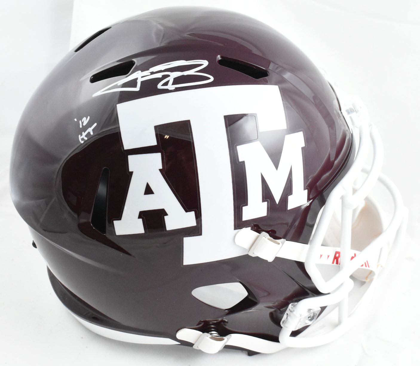 Johnny Manziel Autographed Texas A&M F/S Speed Helmet w/HT - Beckett W Hologram