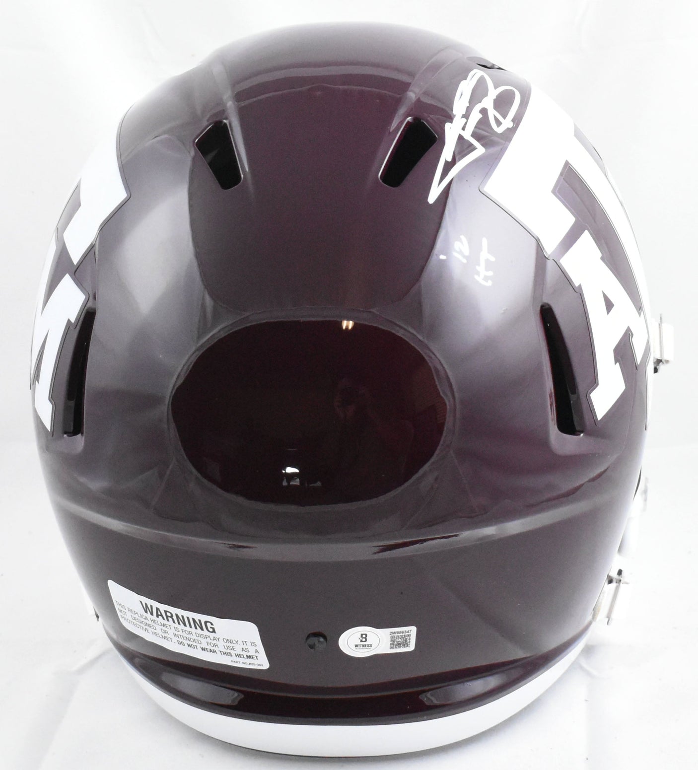 Johnny Manziel Autographed Texas A&M F/S Speed Helmet w/HT - Beckett W Hologram