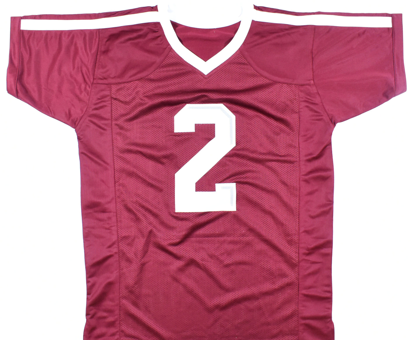 Johnny Manziel Autographed Maroon College Style Jersey w/HT -Beckett W Hologram