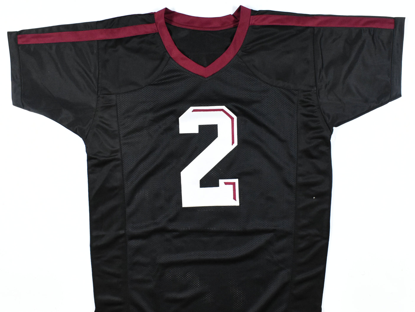 Johnny Manziel Autographed Black College Style Jersey w/HT - Beckett W Hologram