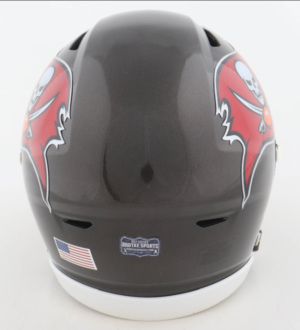 Derrick Brooks Signed Buccaneers Mid-Size MIDI SpeedFlex Helmet w/ Visor - Radtke
