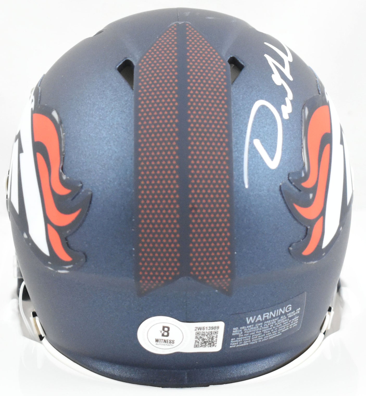 Dre Greenlaw Autographed Denver Broncos Speed Mini Helmet - Beckett W Hologram