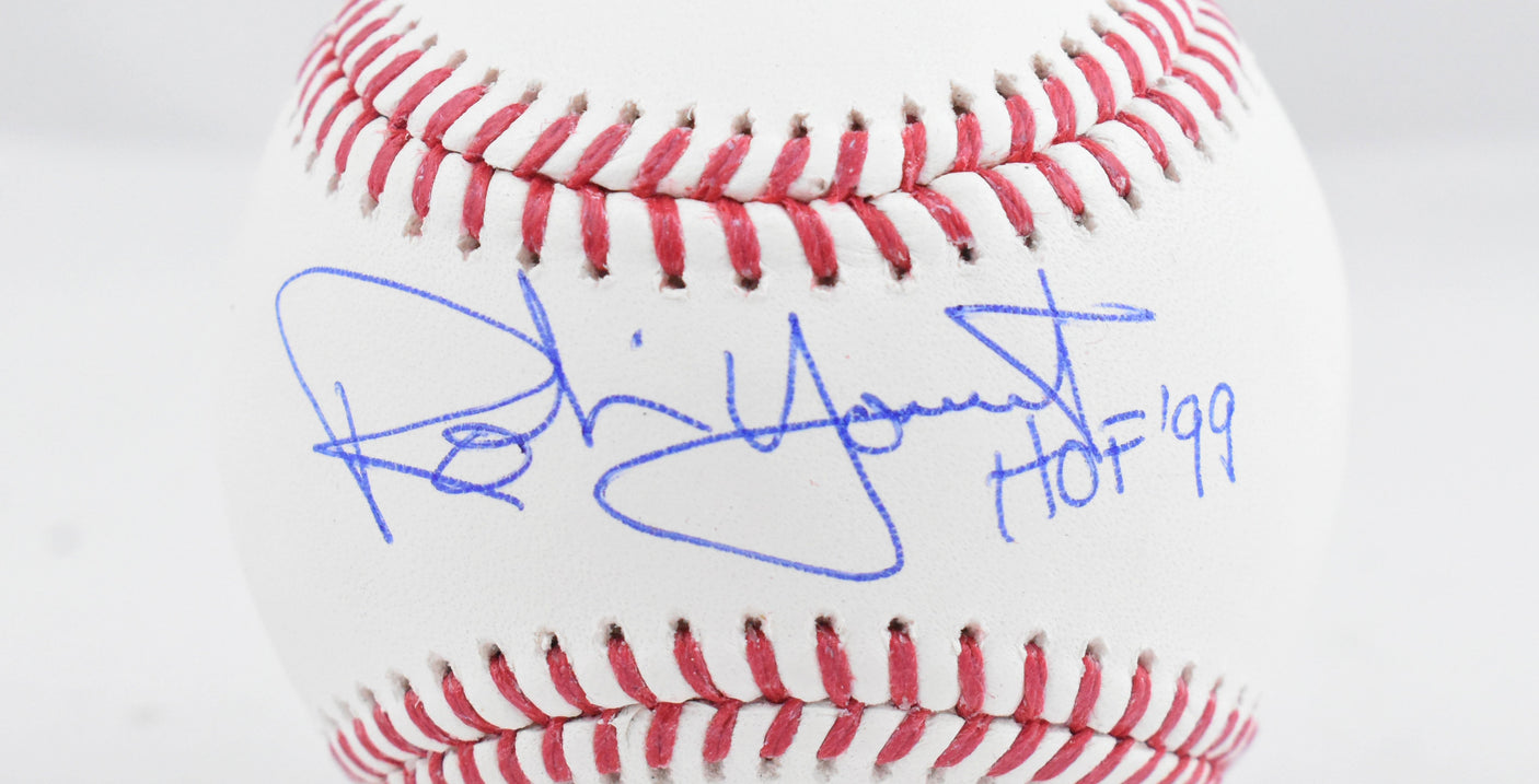 Robin Yount Autographed Rawlings OML Baseball w/HOF - Beckett W Hologram *Blue
