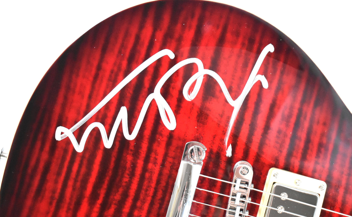 Michael J. Fox Autographed Back to the Future Grote Guitar #2-Beckett W Hologram