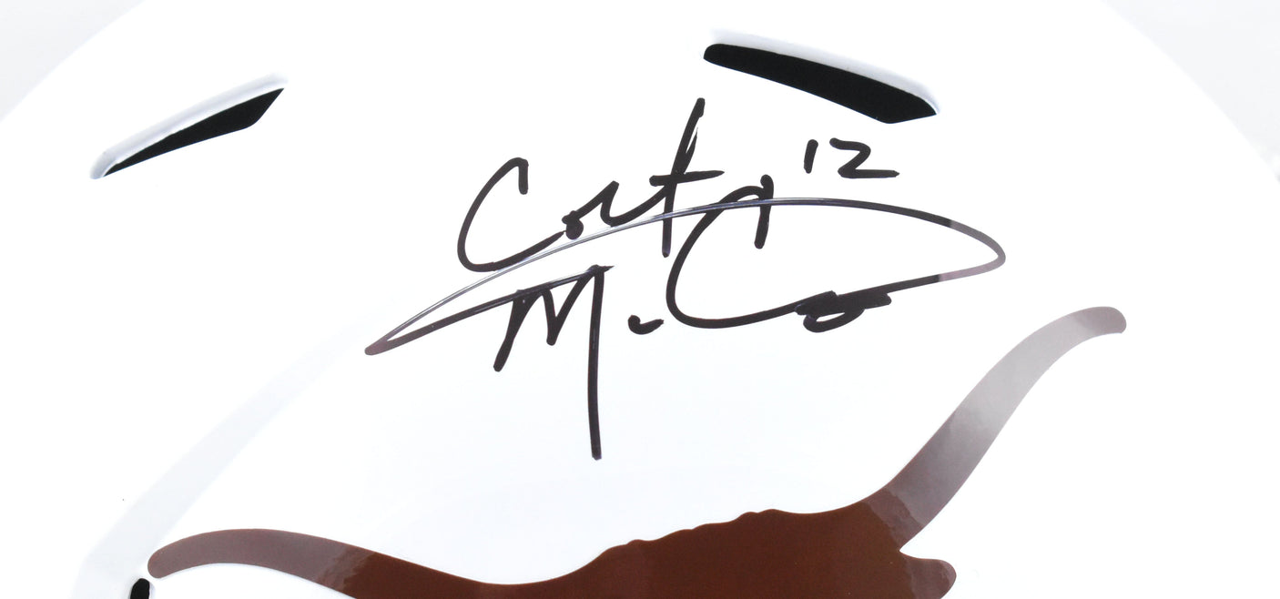 Colt McCoy Autographed Texas Longhorns F/S Speed Helmet - Beckett W Hologram