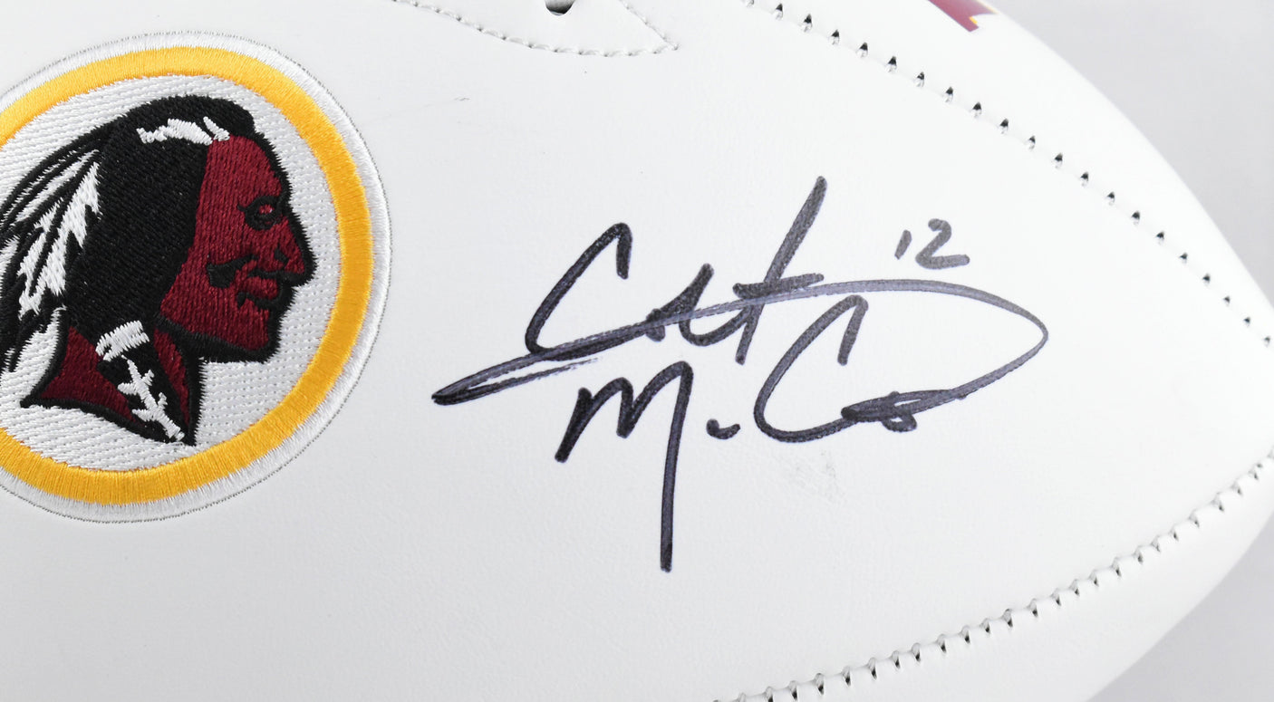 Colt McCoy Autographed Washington Redskins Logo Football - Beckett W Hologram