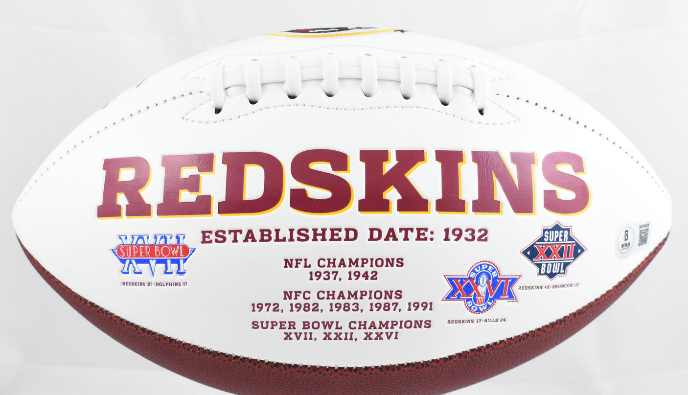 Colt McCoy Autographed Washington Redskins Logo Football - Beckett W Hologram