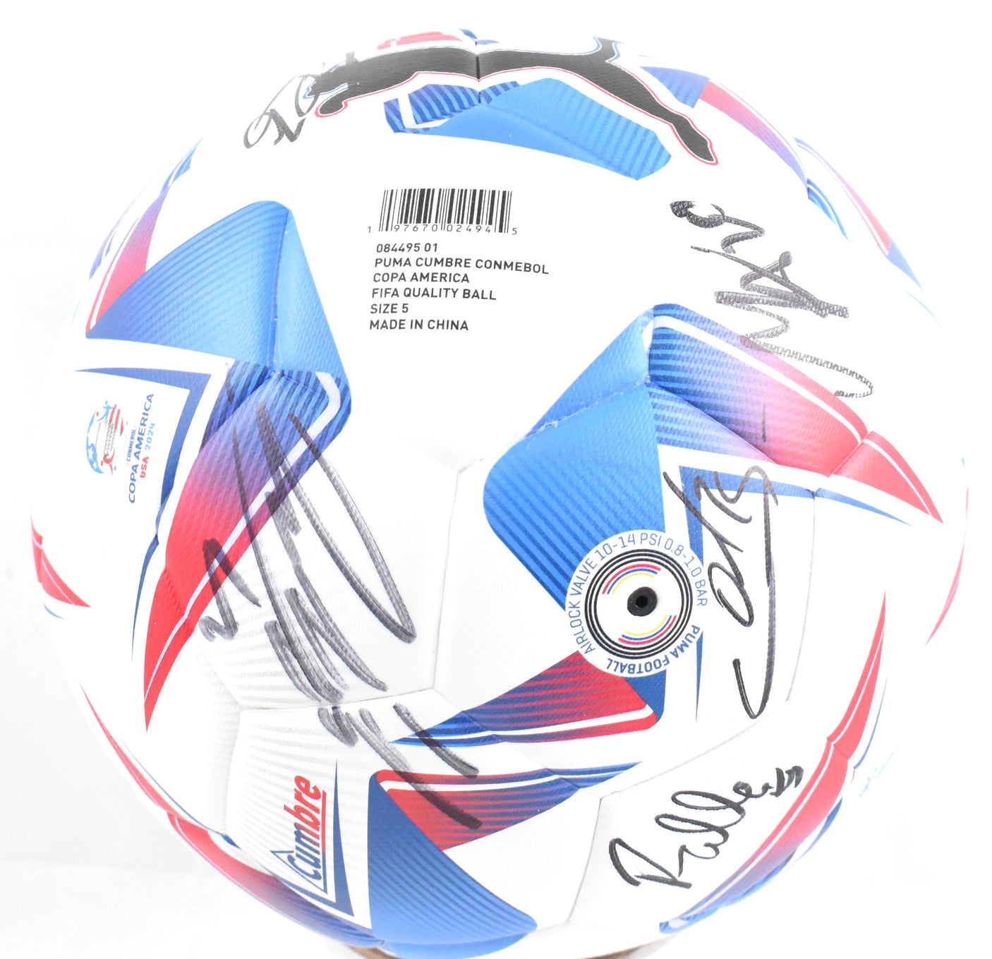 Araujo/ C. Olivera/ E. Martinez/ M. Ugarte/A. Canobbio Signed Soccer Ball JSA