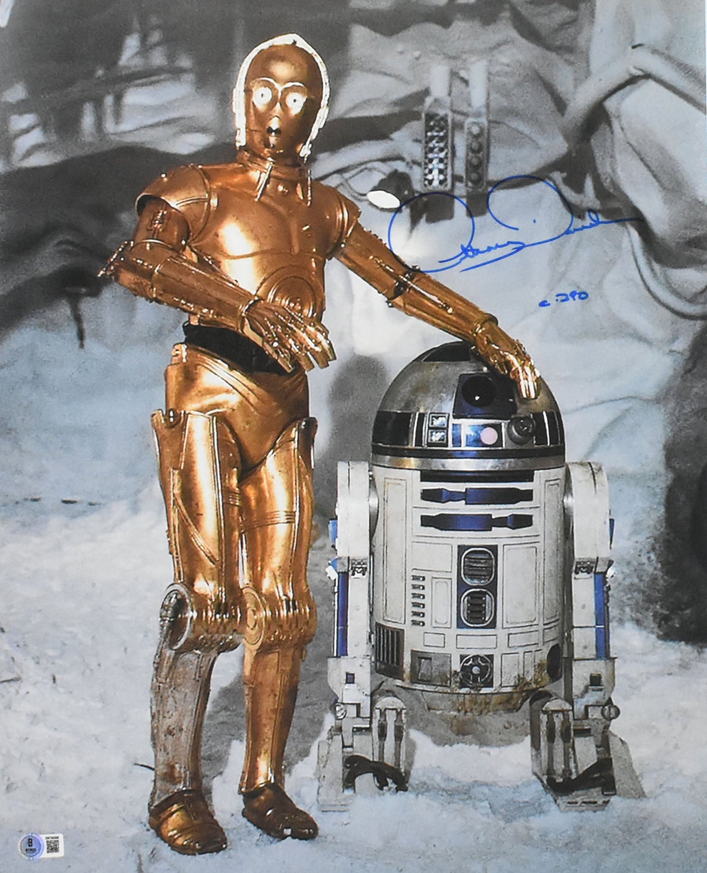 Anthony Daniels Autographed 16x20 Star Wars C-3PO Cave Photo - Beckett W Holo