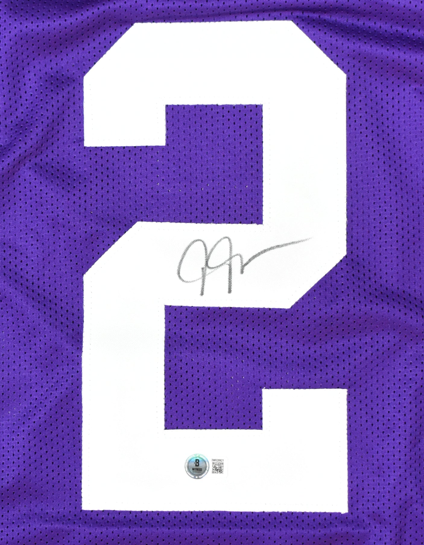 Justin Jefferson Autographed Purple College Style Jersey - Beckett W Hologram