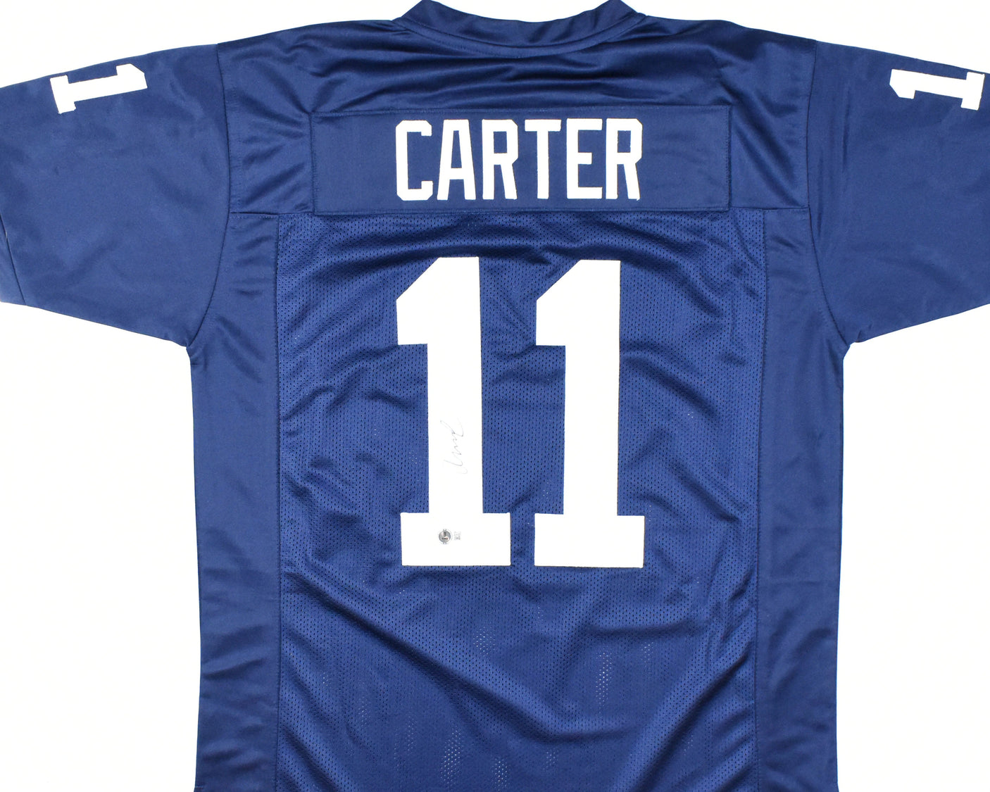 Abdul Carter Autographed Blue College Style Jersey - Beckett W Hologram *Left