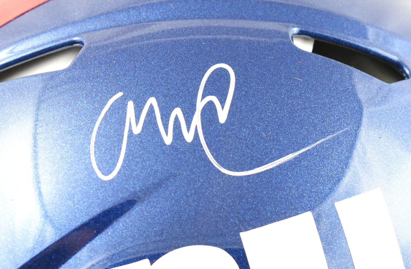 Abdul Carter Autographed Giants F/S Speed Authentic Helmet - Beckett W Hologram