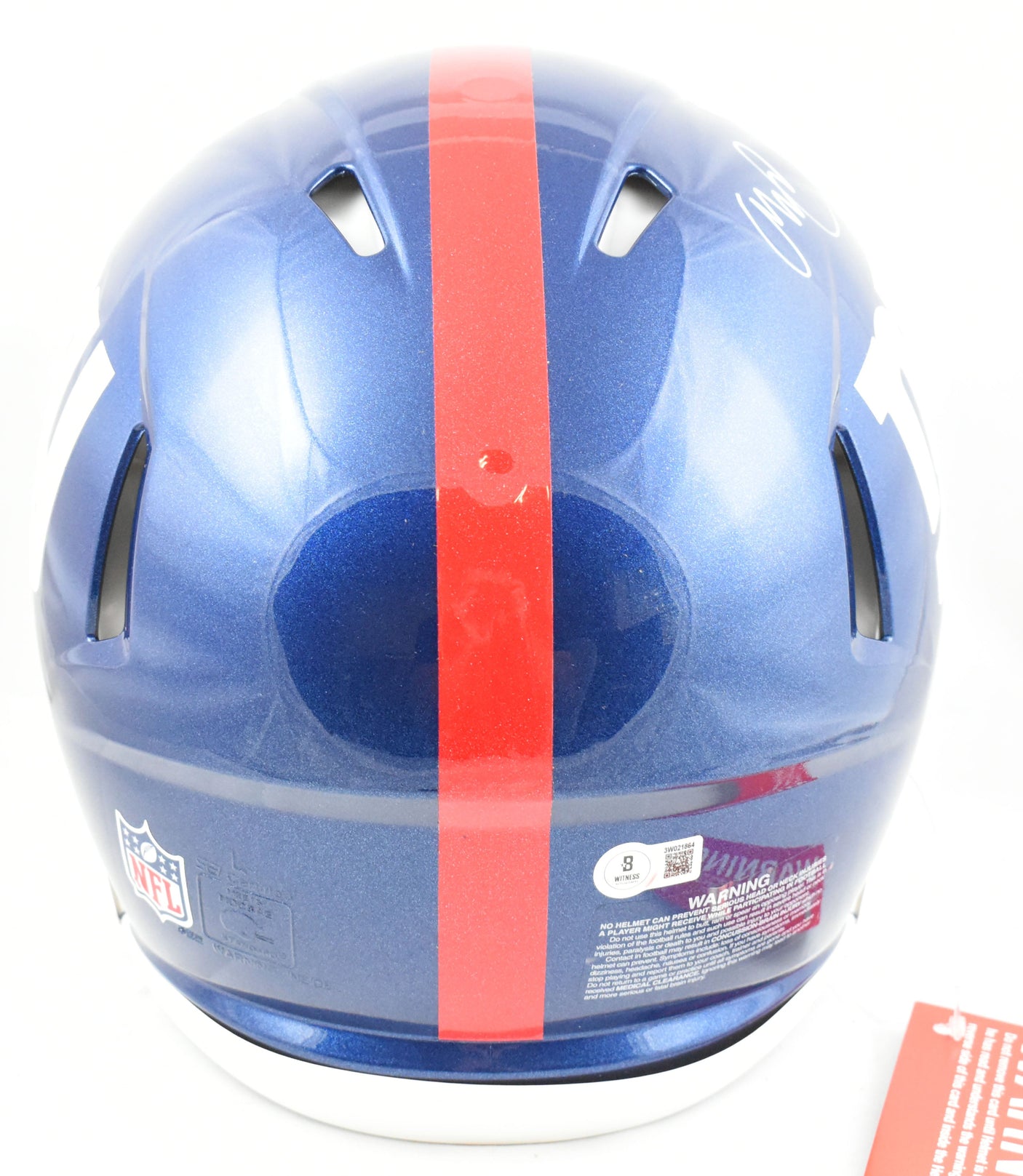 Abdul Carter Autographed Giants F/S Speed Authentic Helmet - Beckett W Hologram