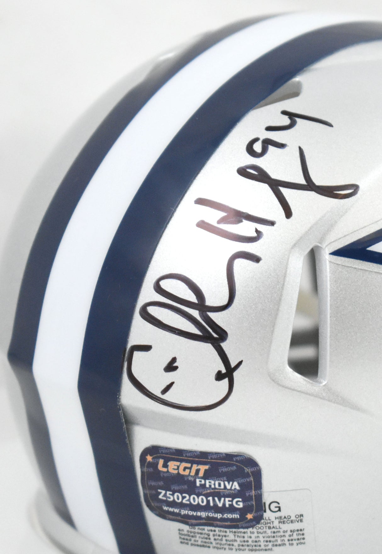 Charles Haley Autographed Dallas Cowboys Speed Mini Helmet - Prova *Black