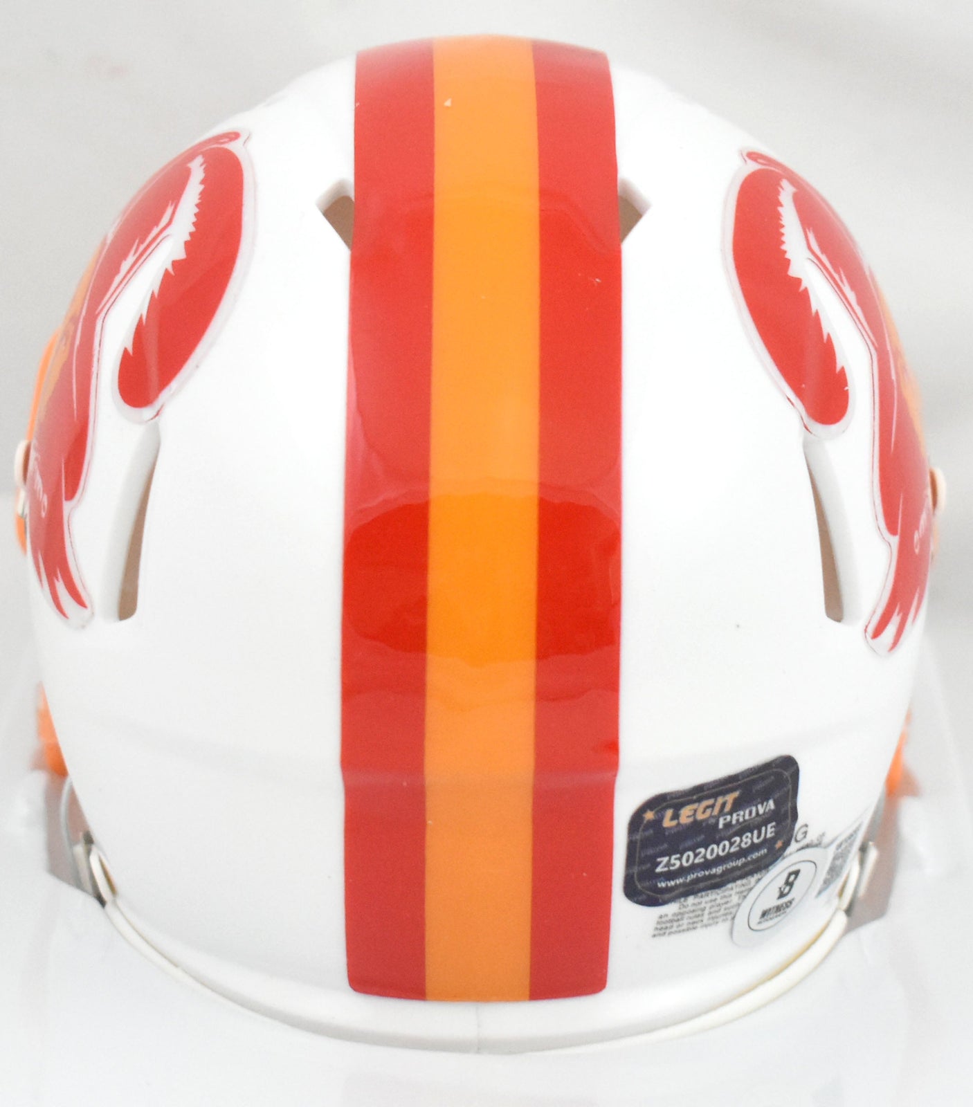 Mike Alstott Autographed Buccaneers 76-96 Speed Mini Helmet - Beckett W Hologram