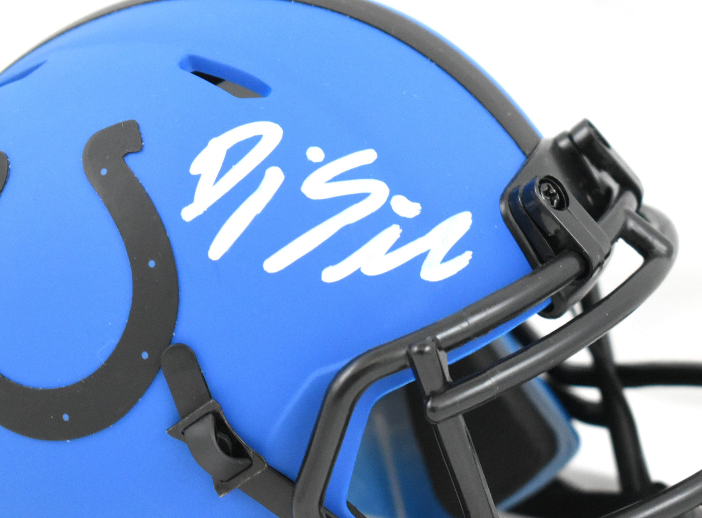 DJ Giddens Autographed Indianapolis Colts Rave Speed Mini Helmet- Beckett W Holo