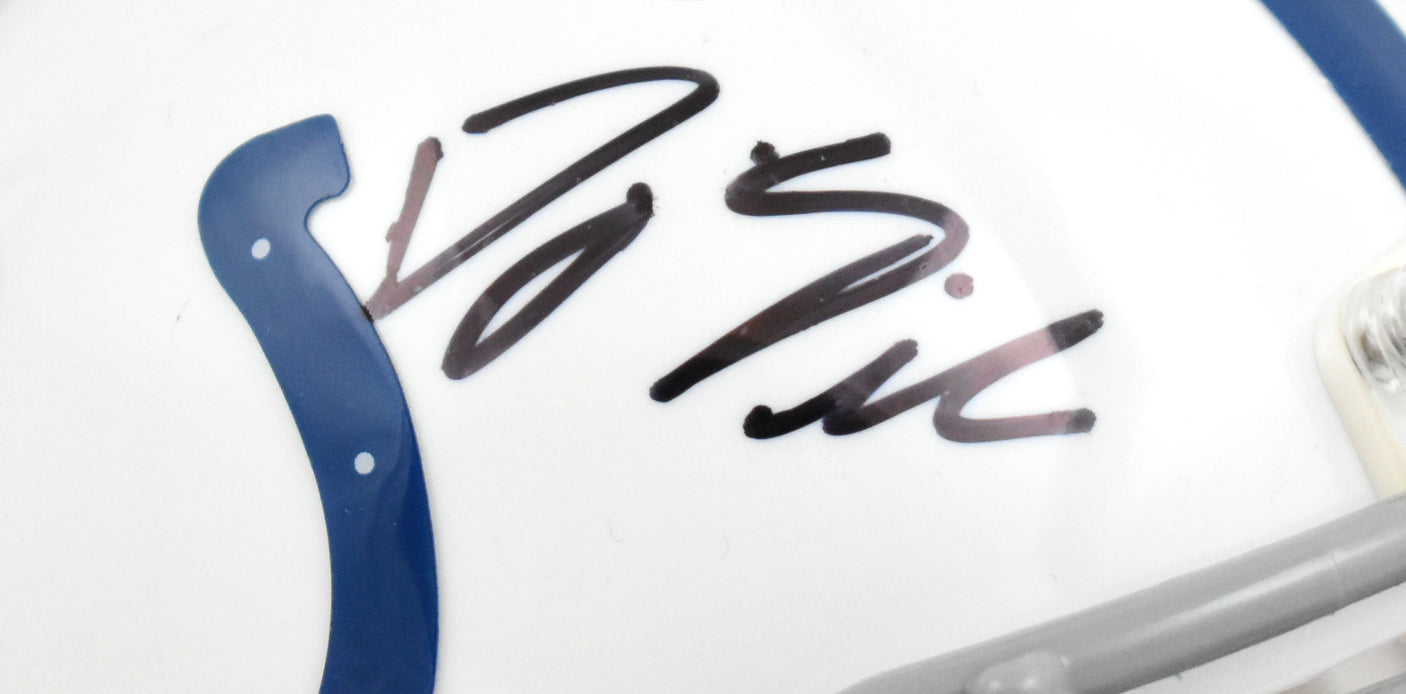 DJ Giddens Autographed Indianapolis Colts Speed Mini Helmet - Beckett W Hologram