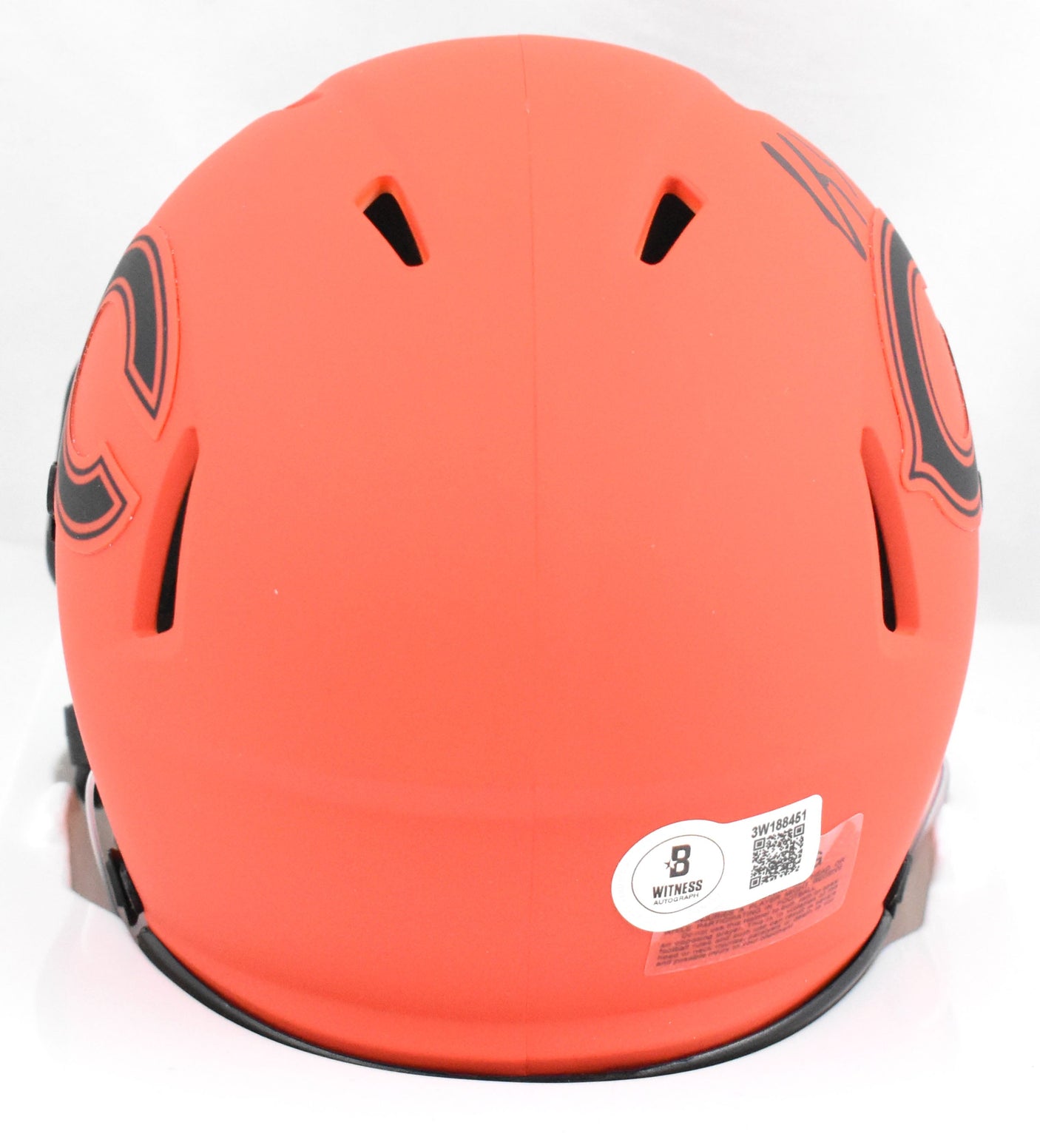 Luther Burden Autographed Chicago Bears Rave Speed Mini Helmet - Beckett W Holo