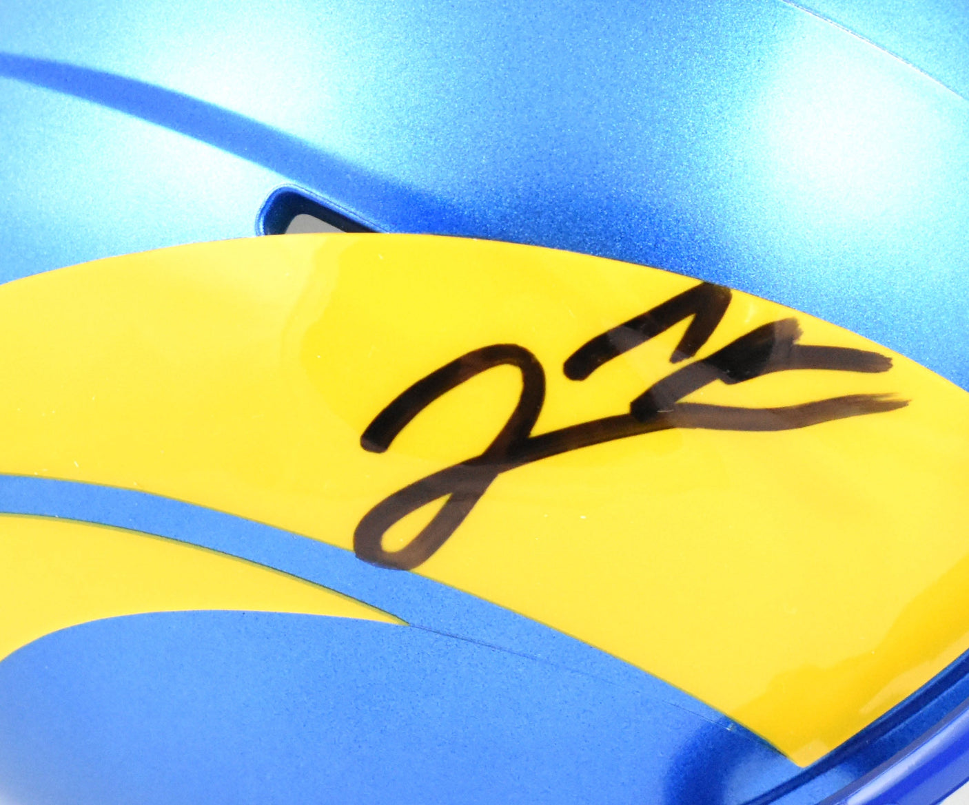 Jared Verse Autographed Los Angels Rams Mini Helmet - Beckett W Hologram *Black