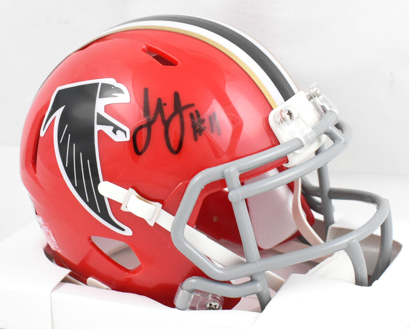 Julio Jones Signed Atlanta Falcons 66-69 Speed Mini Helmet - Beckett W Holo