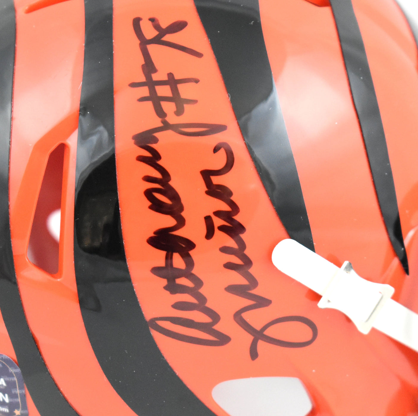 Anthony Munoz Autographed Cincinnati Bengals Speed Mini Helmet - Prova *Black