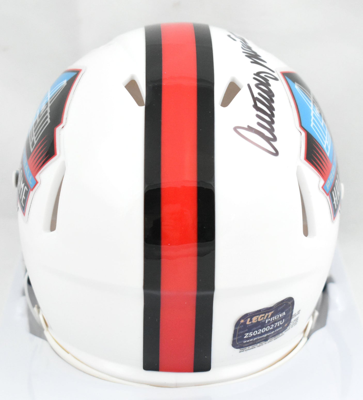 Anthony Munoz Autographed Cincinnati Bengals HOF Speed Mini Helmet- Prova *Black