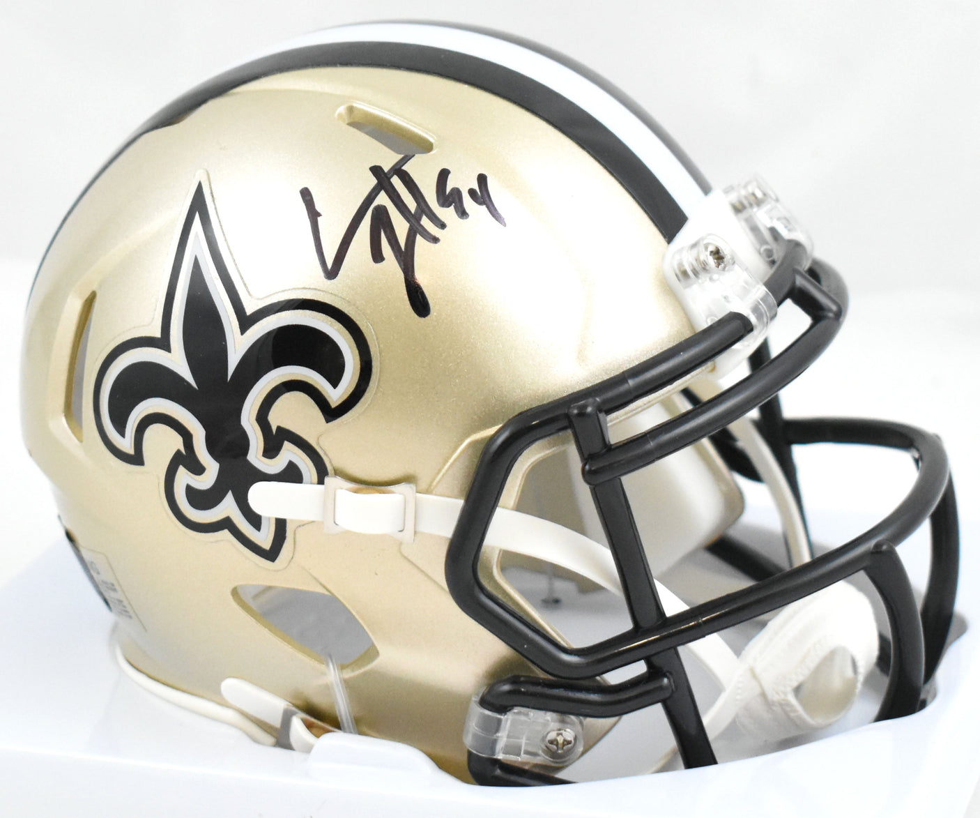 Cam Jordan Autographed New Orleans Saints Speed Mini Helmet-Beckett W Holo*Black