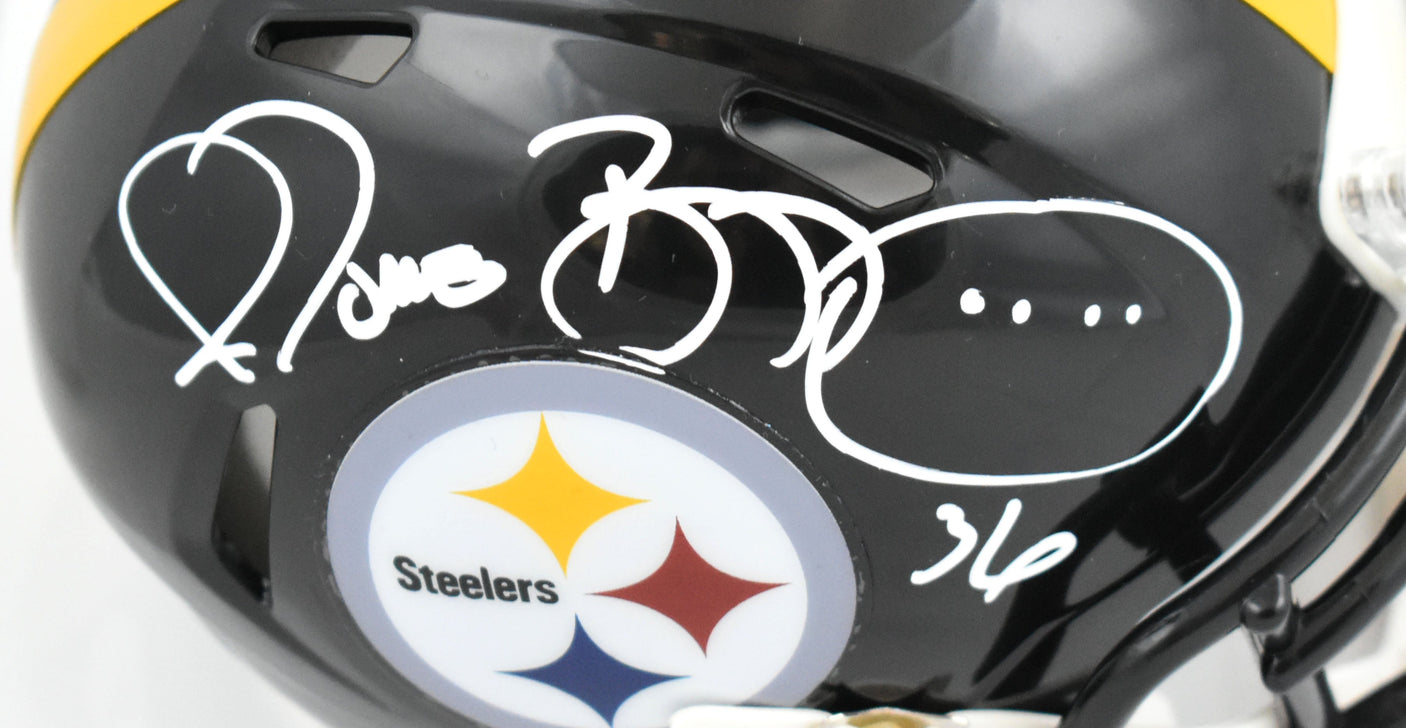 Jerome Bettis Autographed Pittsburgh Steelers Speed Mini Helmet - Beckett W Holo