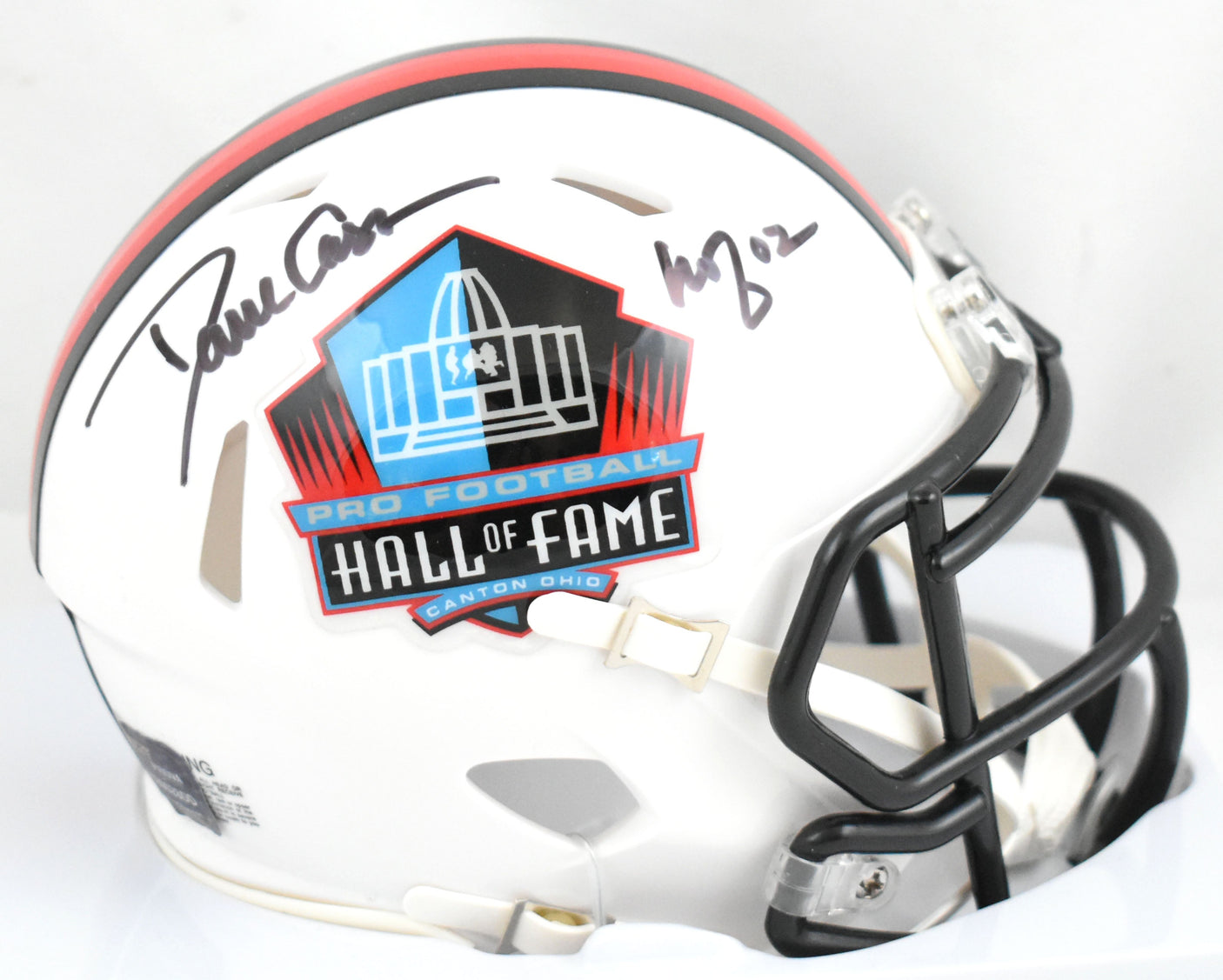 Dave Casper Autographed Hall of Fame Raiders Speed Mini Helmet- Prova *Black