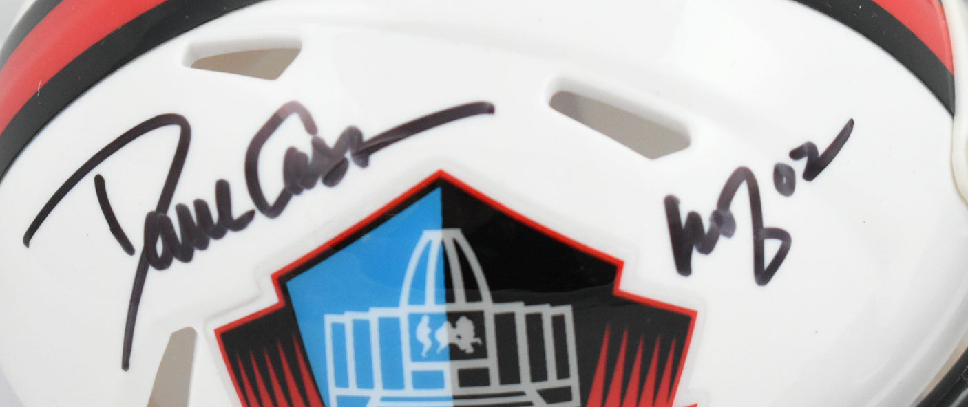 Dave Casper Autographed Hall of Fame Raiders Speed Mini Helmet- Prova *Black