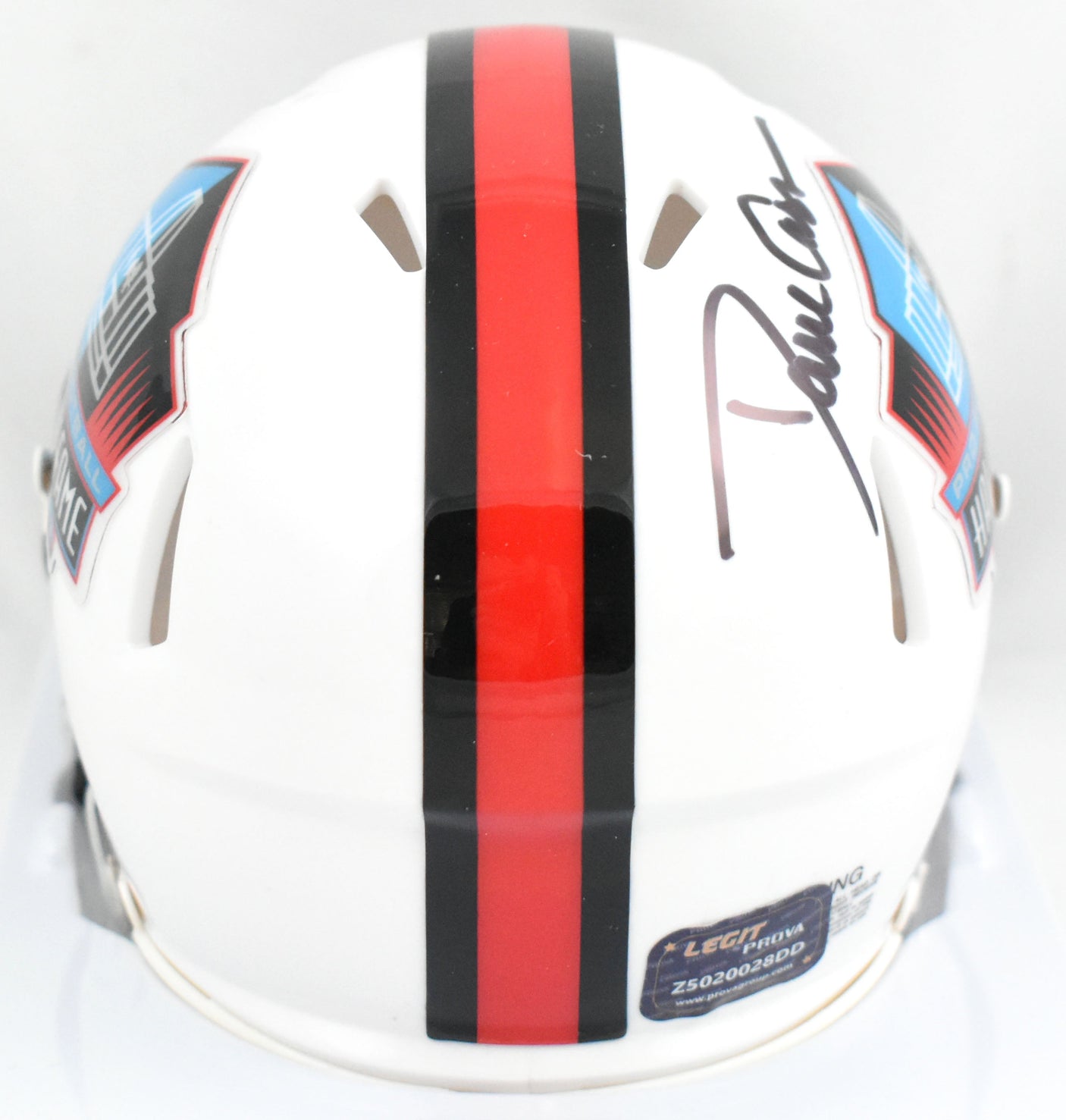 Dave Casper Autographed Hall of Fame Raiders Speed Mini Helmet- Prova *Black