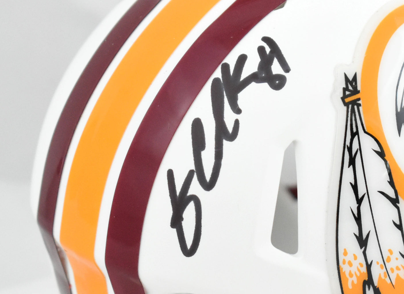 Gary Clark Autographed Redskins Flat White Speed Mini Helmet - Beckett W Holo