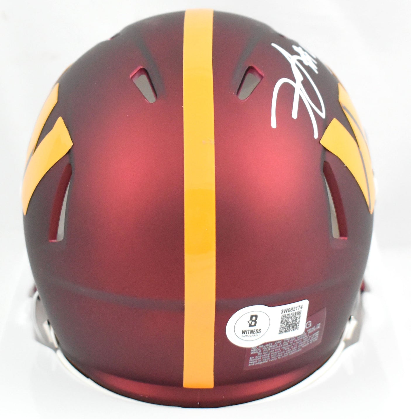 Frankie Luvu Autographed Washington Commanders Speed Mini Helmet- Beckett W Holo