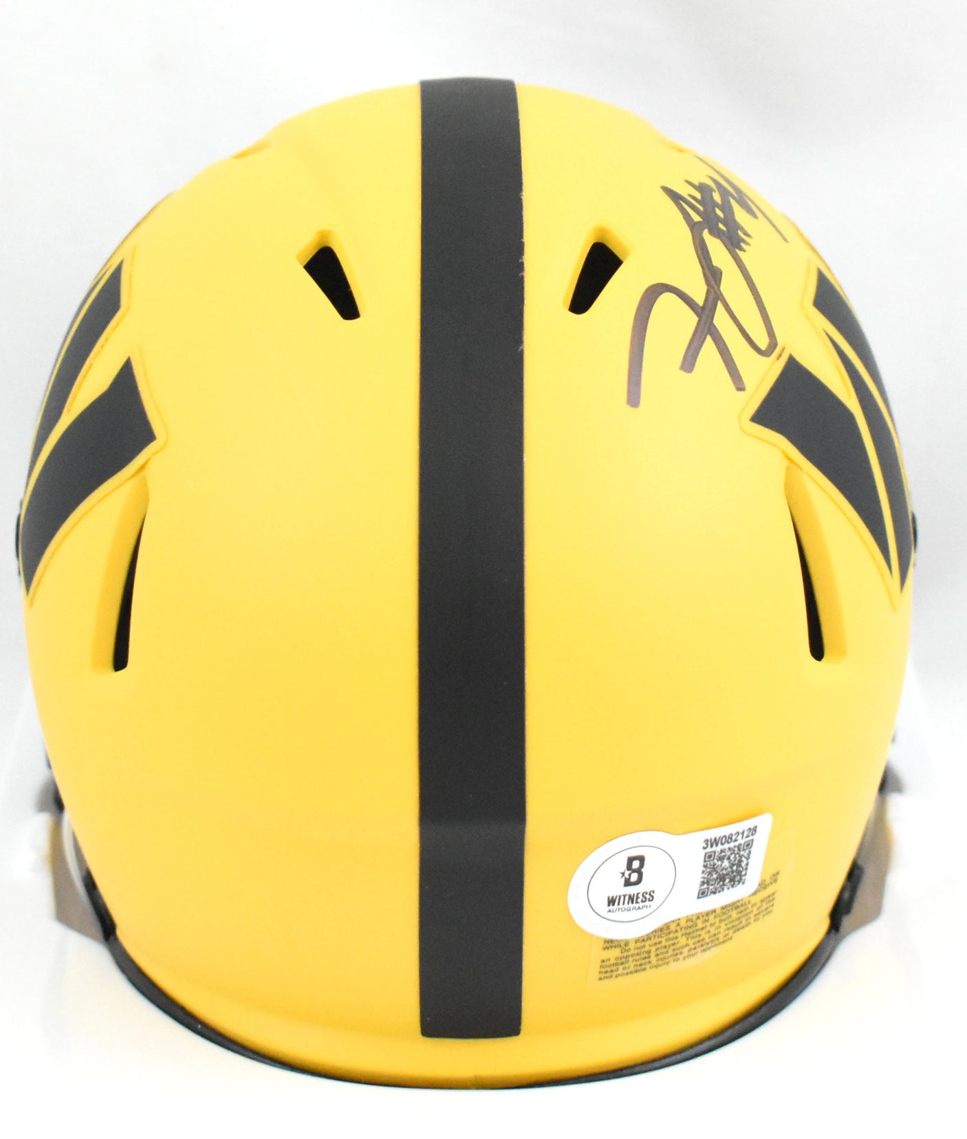 Frankie Luvu Autographed Commanders Rave Speed Mini Helmet- Beckett W Hologram