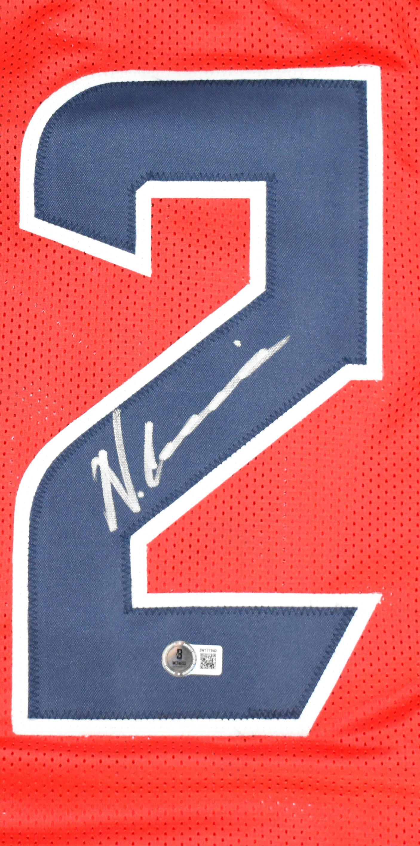 Nico Collins Autographed Red Pro Style Jersey - Beckett W Hologram *Silver