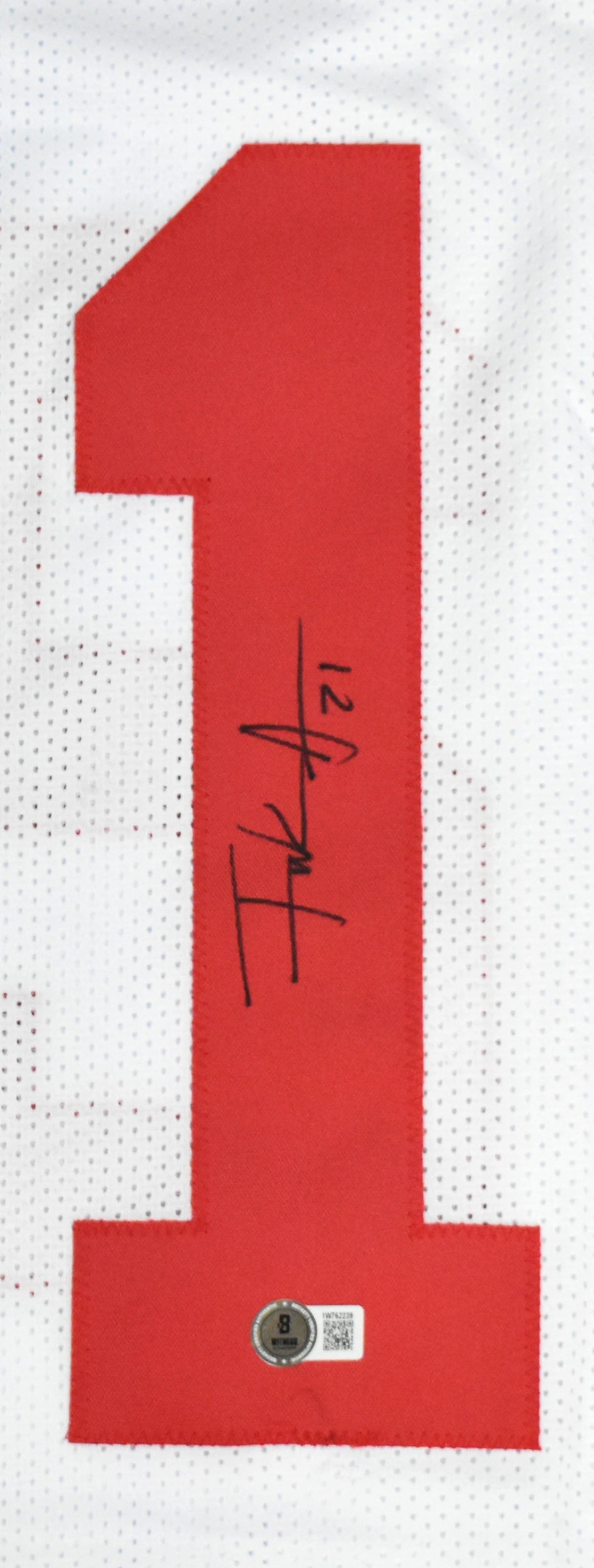 Frank Gore Autographed White Pro Style Jersey - Beckett W Hologram *Black