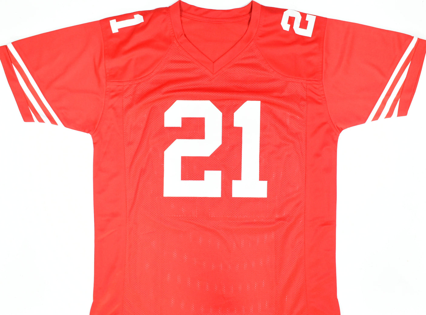 Frank Gore Autographed Red Pro Style Jersey - Beckett W Hologram *Black