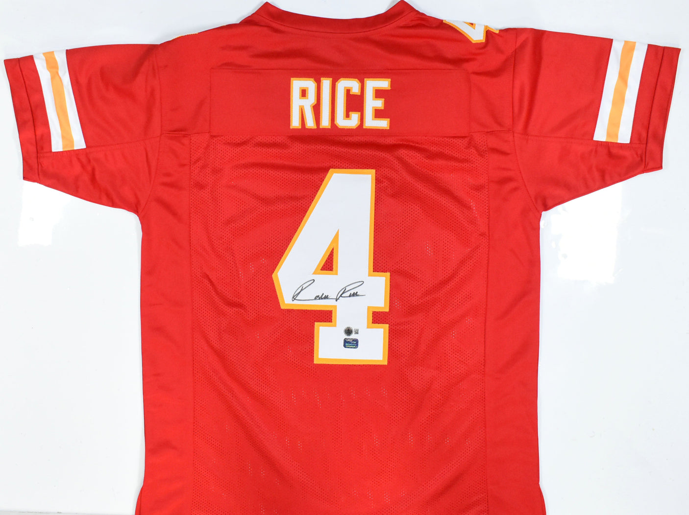 Rashee Rice Autographed Red Pro Style Jersey - Beckett W Hologram *Black