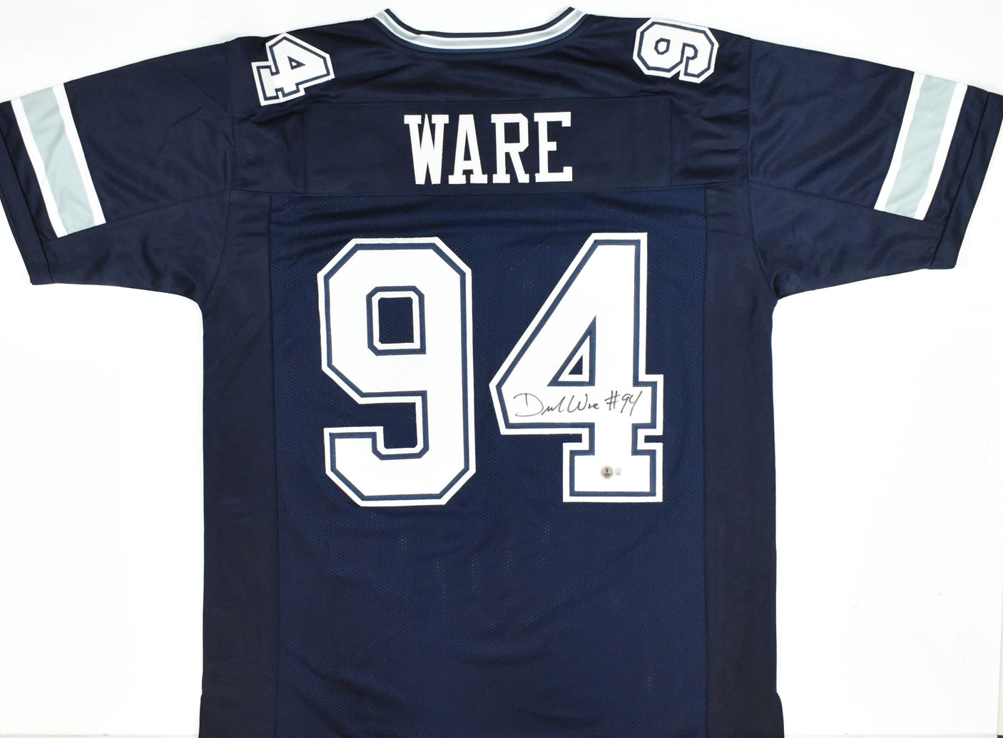 DeMarcus Ware Autographed Blue Pro Style Jersey - Beckett W Hologram *Black