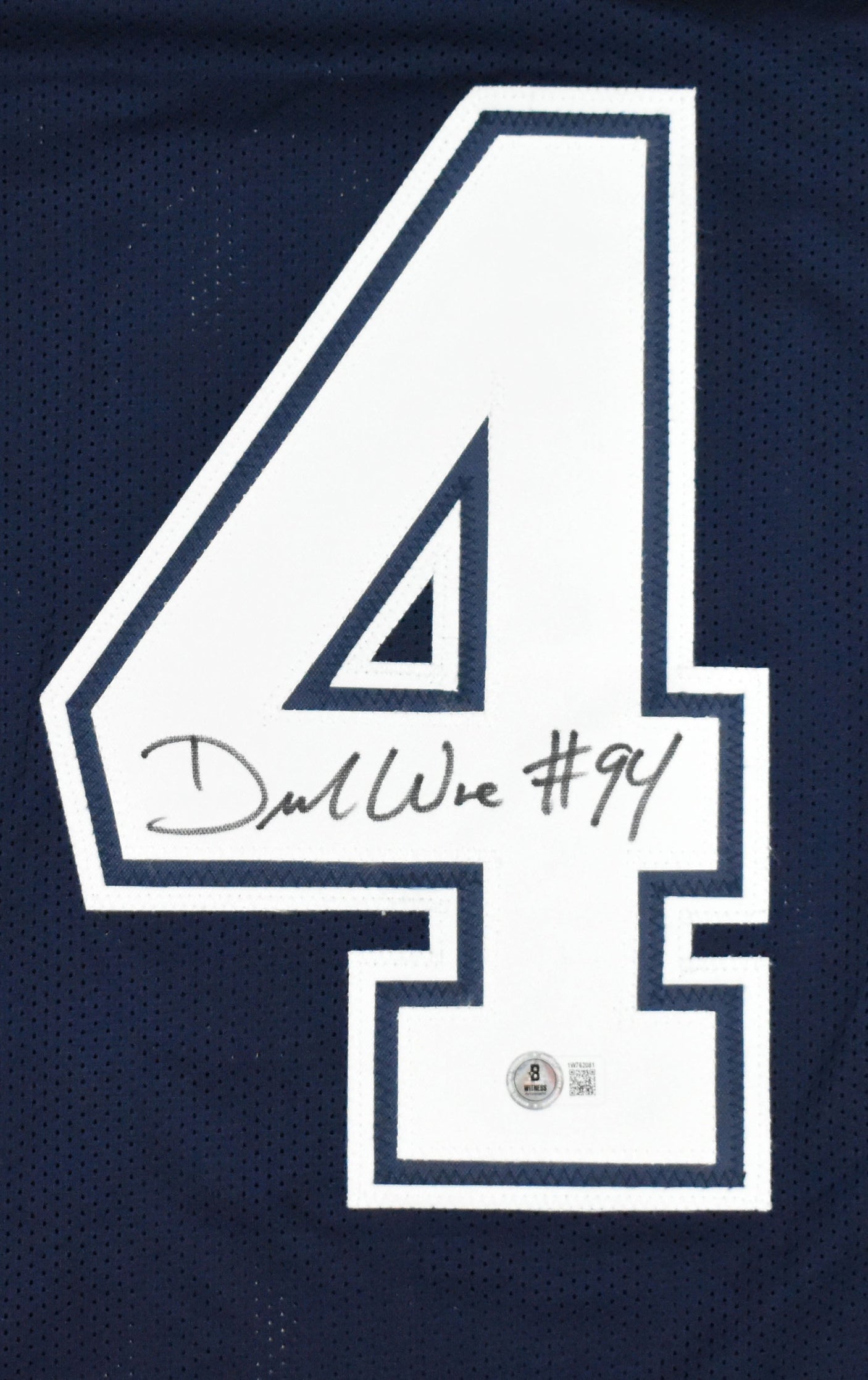 DeMarcus Ware Autographed Blue Pro Style Jersey - Beckett W Hologram *Black